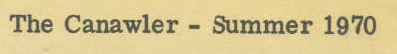 The 1970 'Canawler' summer edition